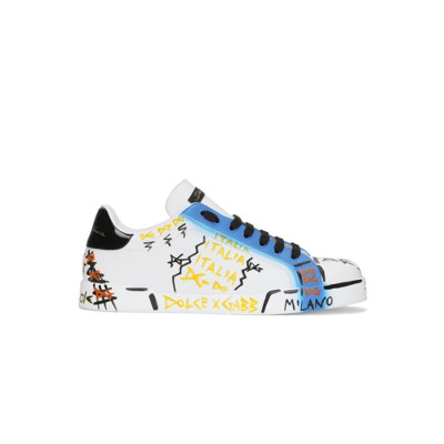 돌체앤가바나 남성 리피티드 포르토피노 스니커즈 【매장-130만원대】 - Dolc&Gabbana Mens White Sneakers - dol498x