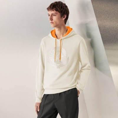 에르메스 남성 아이보리 후드티 - Hermes Mens Ivory Hoodie - he352x