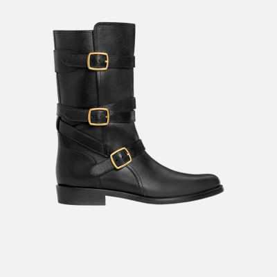 셀린느 여성 리라 트리플 버클 부츠 【매장-270만원대】 - Celine Womens Black Boots - ce220x