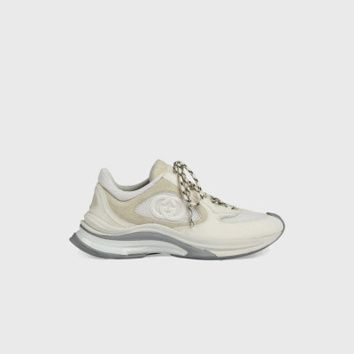 구찌 여성 런 화이트 스웨이드 스니커즈 【매장-160만원대】 - Gucci Womens White Sneakers - gu1047x