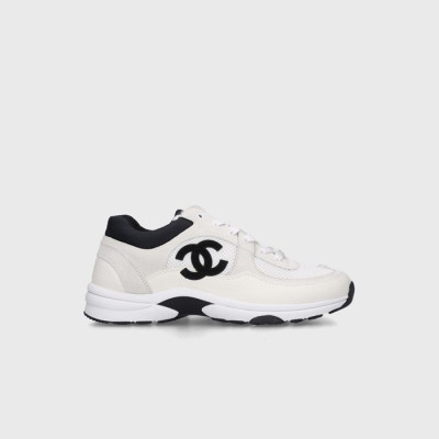 샤넬 여성 메쉬 스웨이드 카프스킨 화이트/블랙 스니커즈 【매장-210만원대】 - Chanel Womens White Sneakers - ch537x