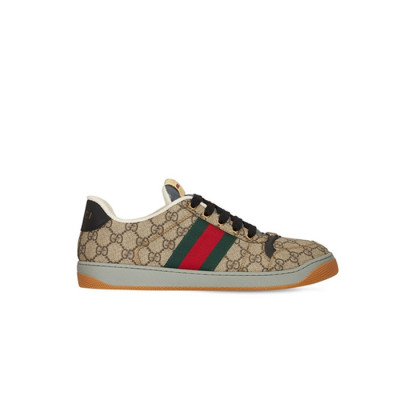 구찌 남/녀 더티 올드 플라워 스크리너 스니커즈 【매장-130만원대】 - Gucci Unisex Beige Sneakers - gu1055x