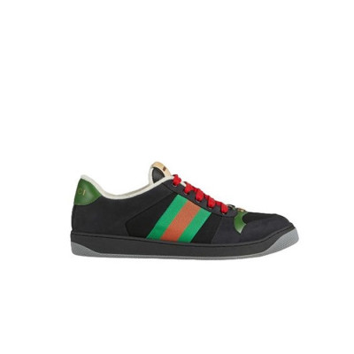 구찌 남/녀 더티 블랙 스크리너 스니커즈 【매장-130만원대】 - Gucci Unisex Black Sneakers - gu1056x