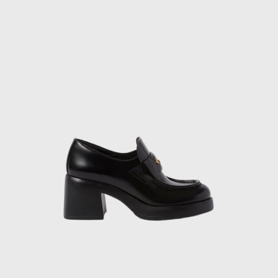 미우미우 여성 페니 로퍼 힐 【매장-170만원대】 - Miumiu Womens Black Loafers - miu306x