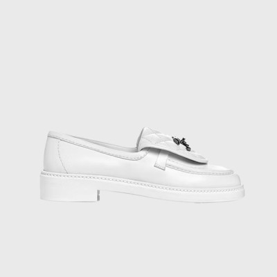 샤넬 여성 퀄팅 탭 로퍼 화이트 【매장-350만원대】 - Chanel Womens White Loafer - ch540x