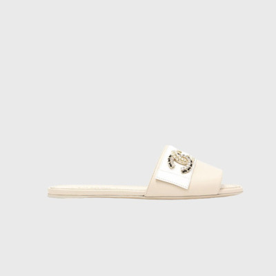 샤넬 여성 CC 로고 크리스탈 펄 화이트 베이지 슬리퍼 【매장-200만원대】 - Chanel Womens Beige Slippers - ch544x