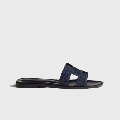 에르메스 여성 오란 샌들 【매장-150만원대】 - Hermes Womens Black Slippers - he372x