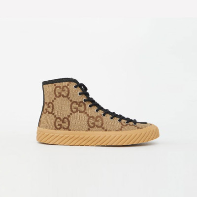 구찌 여성 맥시 GG 하이탑 스니커즈【매장-120만원대】 - Gucci Womens Camel High-top Sneakers - gu1071x