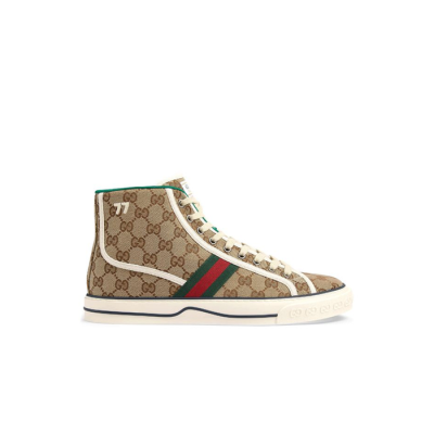 구찌 여성 GG 테니스 1977 하이탑스니커즈【매장-110만원대】 - Gucci Womens Camel High-top Sneakers - gu1077x