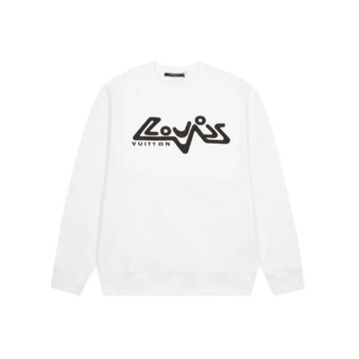 루이비통 남성 화이트 맨투맨 - Louis vuitton Mens White Tshirts - lv1975x