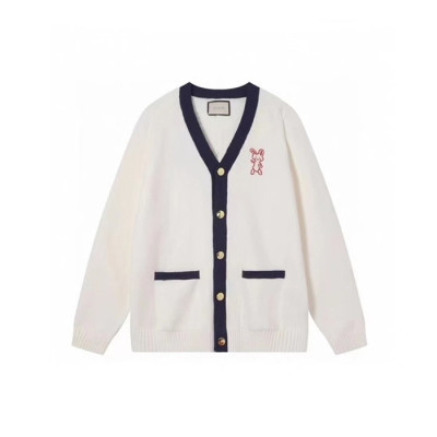 구찌 남성 화이트 브이넥 가디건 - Gucci Mens White Cardigan - gu1090x