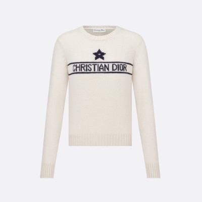 디올 여성 아이보리 크루넥 스웨터 - Dior Womens Ivory Sweaters - di793x