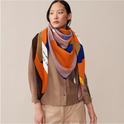 에르메스 여성 오렌지 스카프 - Hermes Womens Orange Scarf - he430x