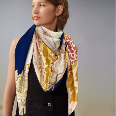 에르메스 여성 네이비 스카프 - Hermes Womens Navy Scarf - he434x