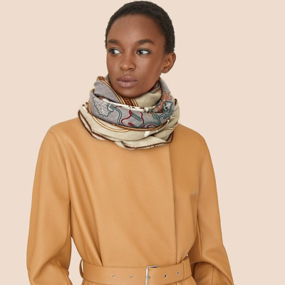 에르메스 여성 카멜 스카프 - Hermes Womens Camel Scarf - he437x