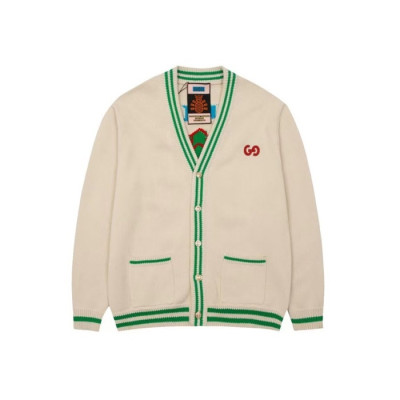 구찌 남성 아이보리 브이넥 가디건 - Gucci Mens Ivory Cardigan - gu1099x