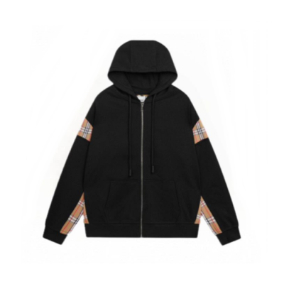 버버리 남성 블랙 후드집업 - Burberry Mens Black Hoodie - bu319x