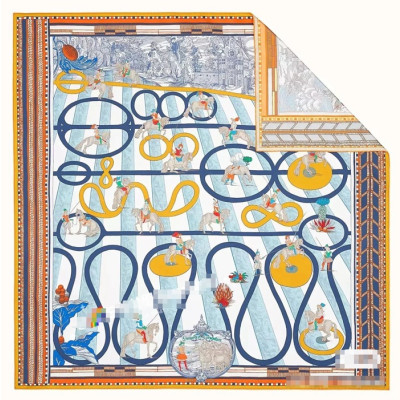 에르메스 여성 블루 스카프 - Hermes Womens Blue Scarf - he493x