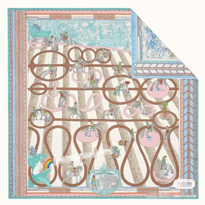 에르메스 여성 블루 스카프 - Hermes Womens Blue Scarf - he495x