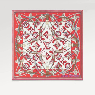 루이비통 여성 레드 스카프 - Louis vuitton Womens Red Scarf - lv2009x