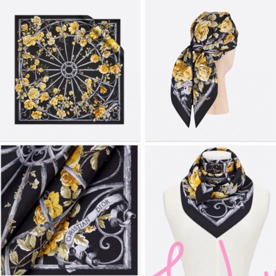 디올 여성 블랙 스카프 - Dior Womens Black Scarf - di797x