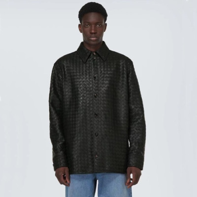 보테가베네타 남성 블랙 가죽 자켓 - Bottega Veneta Mens Black Jackets - bv196x