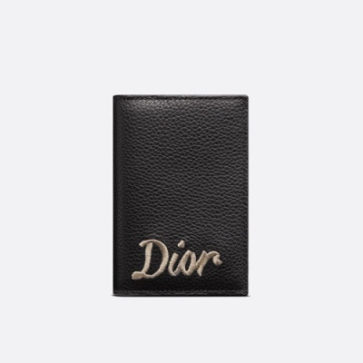 디올 남성 블랙 반지갑 - Dior Mens Black Half Wallets - di805x