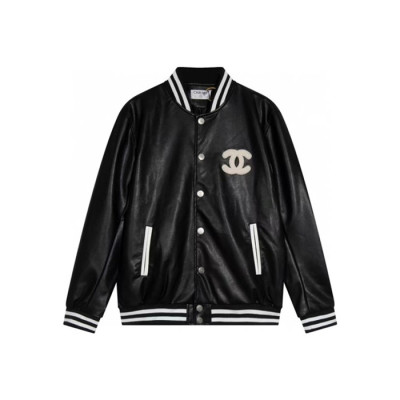 샤넬 남성 블랙 가죽 자켓 - Chanel Mens Black Jackets - ch571x