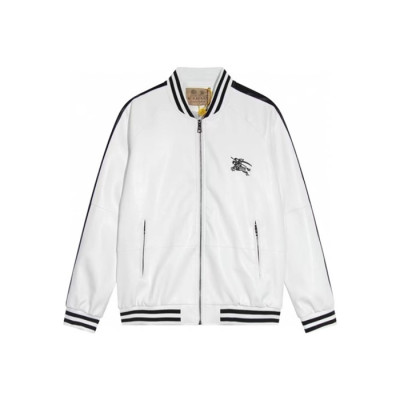 버버리 남성 화이트 가죽 자켓 - Burberry Mens White Jackets - bu330x