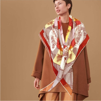 에르메스 여성 레드 스카프 - Hermes Womens Red Scarf - he510x