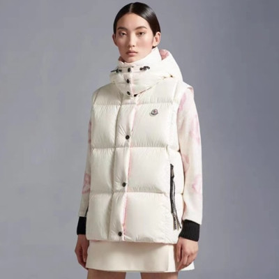 몽클레어 여성 화이트 덕다운 베스트 - Moncler Womens White Best - mo210x