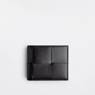 보테가베네타 남성 블랙 반지갑 - Bottega Veneta Mens Black Half Wallets - bv207x