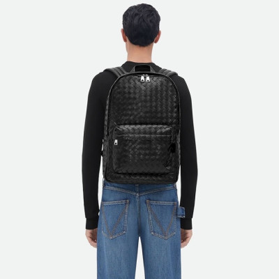 보테가베네타 남성 클래식 블랙 백팩 - Bottega veneta Mens Black Back Pack - bv247x