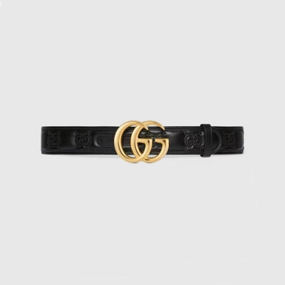 구찌 여성 GG 블랙 벨트 - Gucci Womens Black Belts - gu1113x