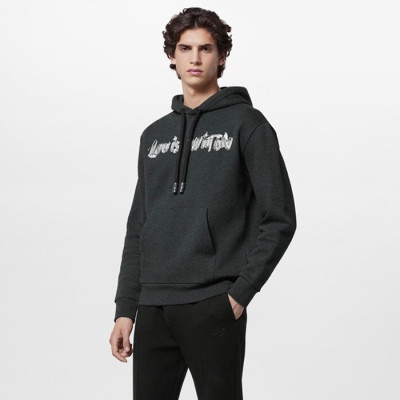 루이비통 남성 블랙 후드티 - Louis vuitton Mens Black Hoodie - lv2014x