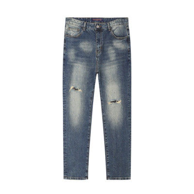 루이비통 남성 블루 청바지 - Louis vuitton Mens Blue Jeans - lv2034x