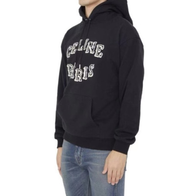 셀린느 남성 캐쥬얼 블랙 후드티 - Celine Mens Black Hoodie - ce272x