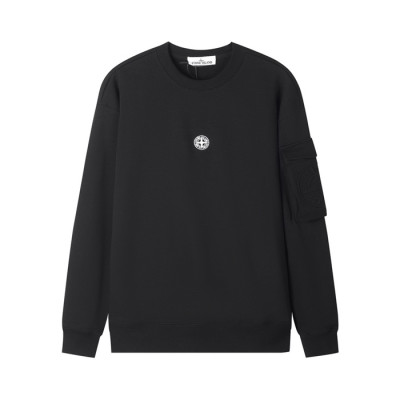 스톤아일랜드 남성 모던 블랙 맨투맨 - Stone Island Mens Black Tshirts - st96x