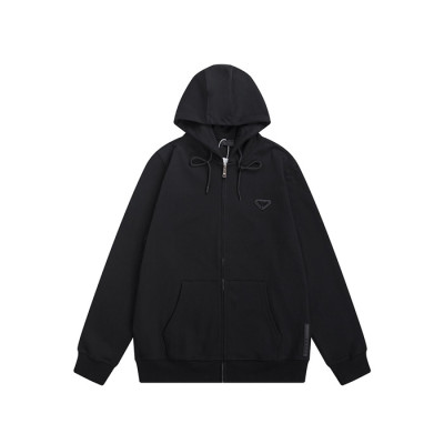 프라다 남성 블랙 후드티 - Prada Mens Black Hoodie - pr833x