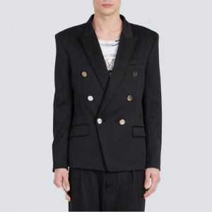 발망 남성 블랙 슈트 자켓 - Balmain Mens Black Suit Jackets - bam233x