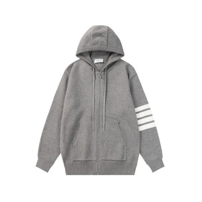 톰브라운 남성 캐쥬얼 그레이 후드티 - Thom Browne Mens Gray Hoodie - to132x