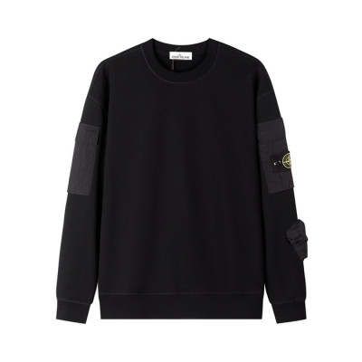 스톤아일랜드 남성 모던 블랙 맨투맨 - Stone Island Mens Black Tshirts - st97x