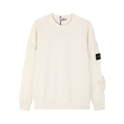 스톤아일랜드 남성 모던 아이보리 맨투맨 - Stone Island Mens Ivory Tshirts - st98x