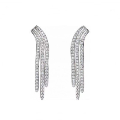 까르띠에 여성 화이트 골드 이어링 - Cartier Womens White Gold Earring - acc397x