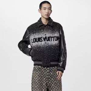 루이비통 남성 가죽 자켓 - Louis vuitton Mens Black Jackets - lv2058x