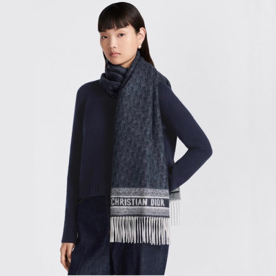 디올 여성 블루 머플러 - Dior Womens Blue Muffler - di887x