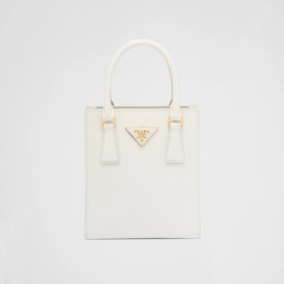 프라다 여성 화이트 사피아노 토트백 - Prada Womens White Tote Bag - pr869x