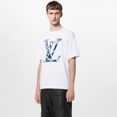 루이비통 남성 화이트 반팔티 - Louis vuitton Mens White Short sleeved Tshirts - fa38x