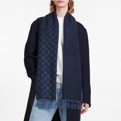 루이비통 남성 네이비 머플러 - Louis vuitton Mens Navy Muffler - acc917x