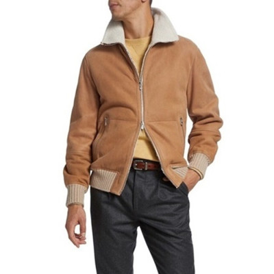 브루넬로쿠치넬리 남성 가죽 자켓 - Brunello Cucinelli Mens Camel Jackets - fa50x